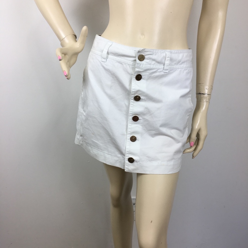 Tommy Hilfiger White Jean Skirt with Buttons